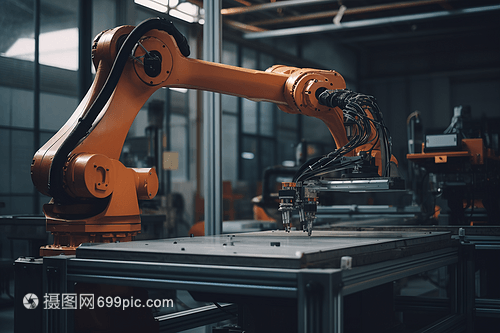 工作中的黃色機(jī)械臂